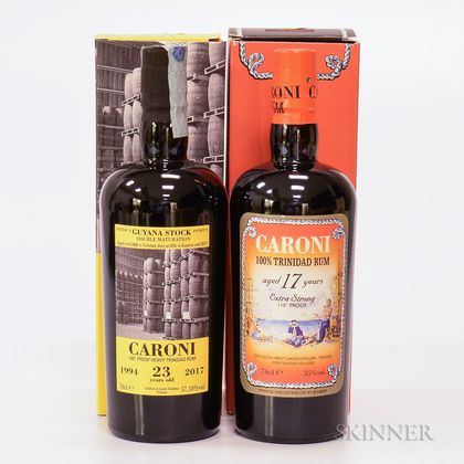 Mixed Caroni, 2 70cl bottles (oc) 