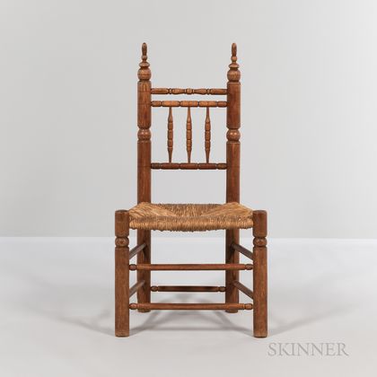 Turned Oak Side Chair