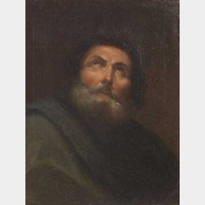 Italian School, 17th Century Style Portrait of a Bearded Saint.
