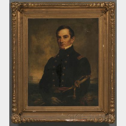 Joseph Ames (American, 1816-1872) Portrait of a Civil War Era Naval Officer.