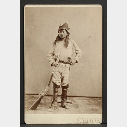 Cabinet Card of a Navajo Scout