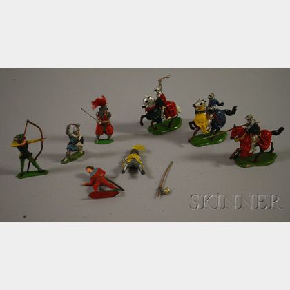 Eight Painted Lead Toys