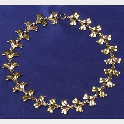 Retro Bi-color 14kt Gold Necklace, Wordley, Allsopp & Bliss for Tiffany & Co.