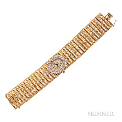 14kt Gold and Diamond Wristwatch
