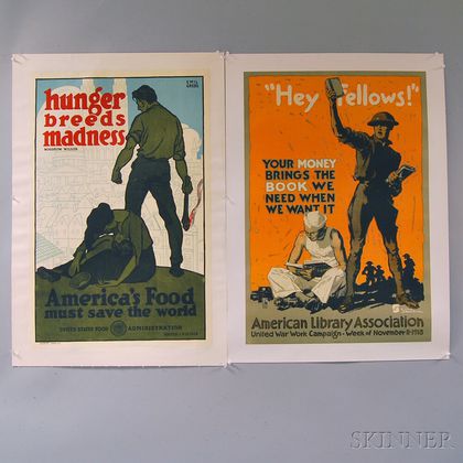 Three U.S. WWI Lithograph Posters