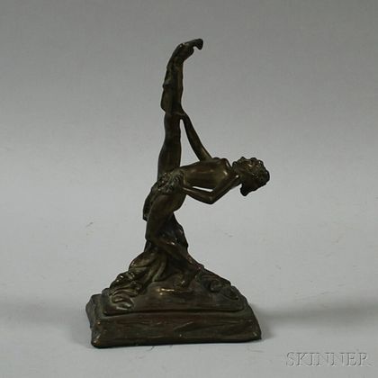 Armor Bronze Co. Art Deco Patinated Metal Dancer