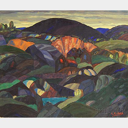 Leighton R. Cram (American, 1895-1981) Landscape Patterns, Rockport