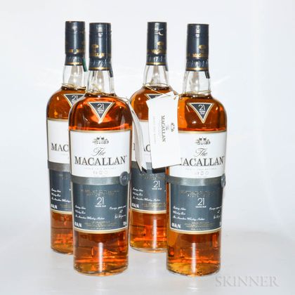 Macallan Fine Oak 21 Years Old, 4 750ml bottles (owc) 
