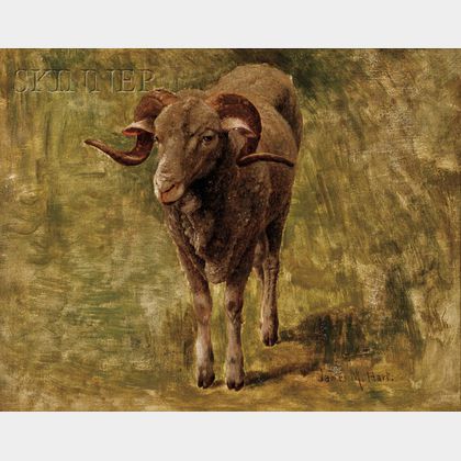 James McDougal Hart (American, 1828-1901) Rocky Mountain Goat