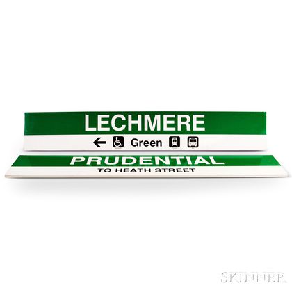 MBTA Green Line Prudential and Lechmere Station Signs