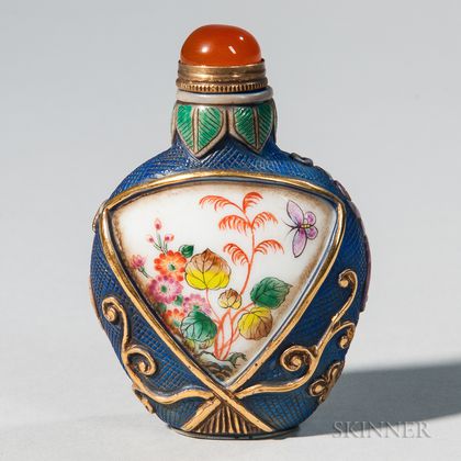 Enameled Peking Glass Snuff Bottle