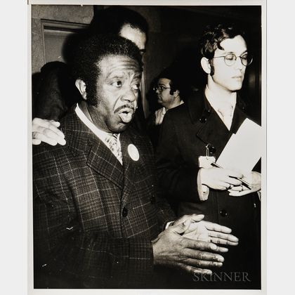 Photograph of Rev. Ralph Abernathy Shortly Before His Arrest, April 1971. Estimate $75-150
