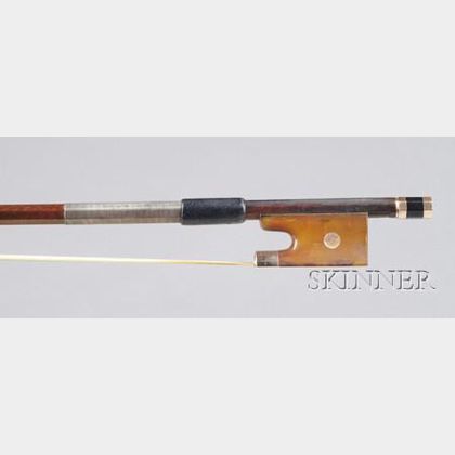 French Gold Mounted Violin Bow, Francois Nicolas Voirin