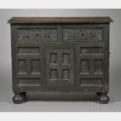 Jacobean-style Oak Cabinet