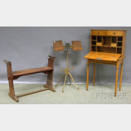 Three Pieces of Assorted Country Furniture, Prayer Bench and Bookstand