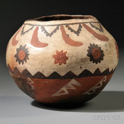 Zuni Polychrome Pottery Bowl
