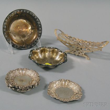 Nine Small Sterling Silver Tableware Items