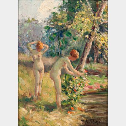 Edward Henry Potthast (American, 1857-1927) Summer-Nude Study II