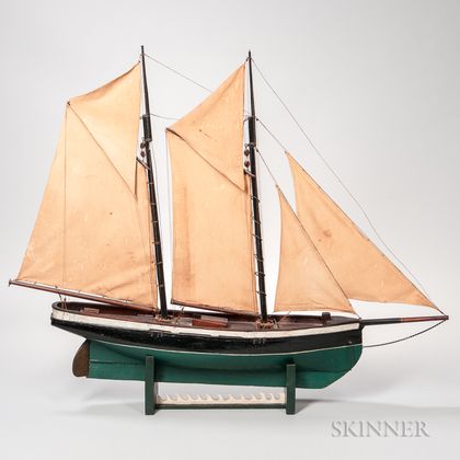 Painted and Carved Model of the Schooner Centennial 