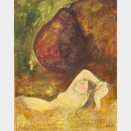 Rosemary Broton-Boyle (American, b. 1948) Nude and Pear.
