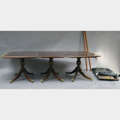 Regency-style Triple-pedestal Dining Table