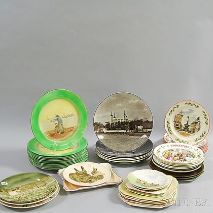Approximately Fifty-two Mostly Doulton Plates