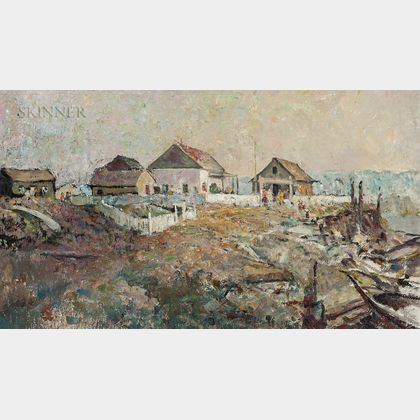 Frank Earle Schoonover (American, 1877-1972) Hudson's Bay Post at Gull River