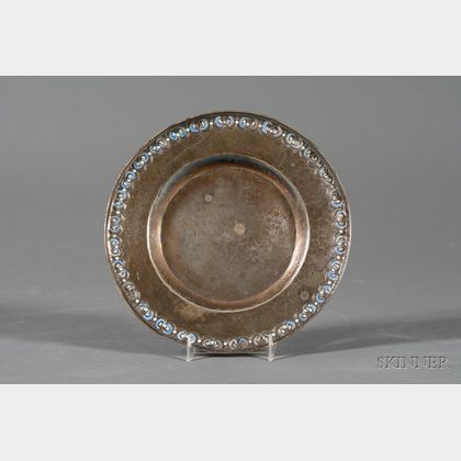 Arts & Crafts Sterling and Enamel Side Plate