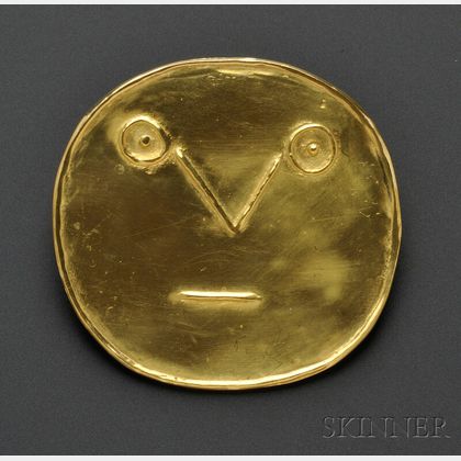 23kt Gold Pendant, Pablo Picasso