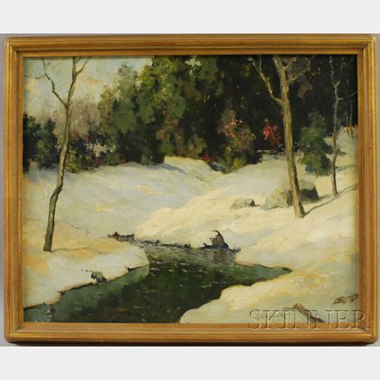 Charles E. Buckler (American, 1869-1953) Winter Stream