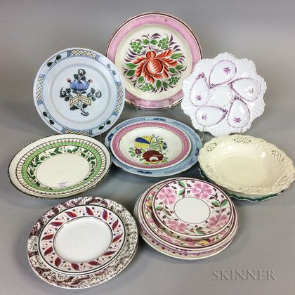 Seventeen English Ceramic Plates