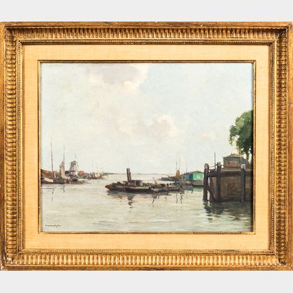 Willem Frederik Noordijk (Dutch, 1887-1970) Quiet Harbor