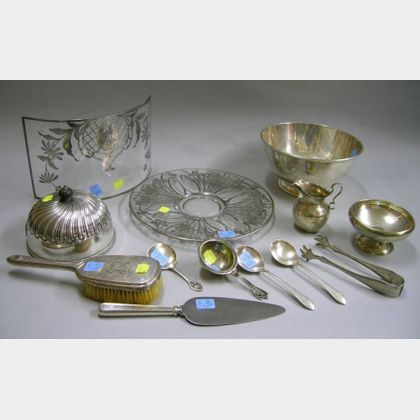 Twenty-seven Miscellaneous Sterling and Six Silver Plated Table and Flatware Items