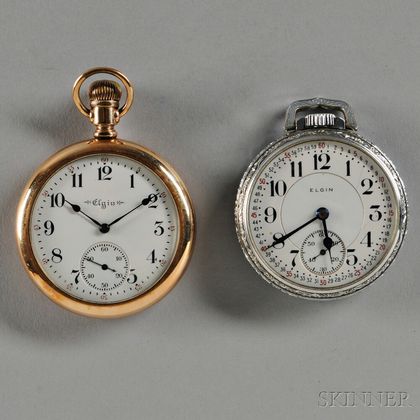 Two Elgin "Veritas" Open-face Watches