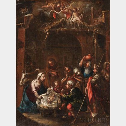 Italian School, 17th Century Nativity Scene
