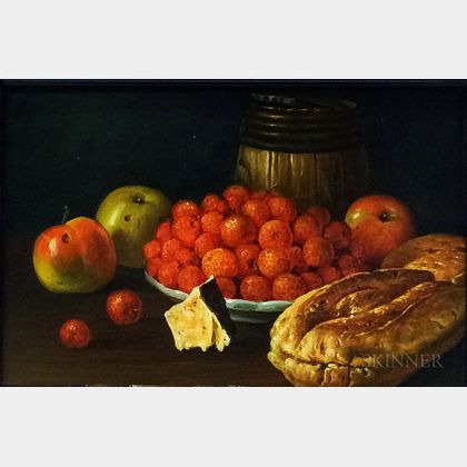 Bob Elgas (American, 20th Century) Still Life with Fruit and Bread