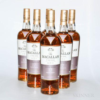 Macallan Fine Oak 17 Years Old, 6 750ml bottles (oc) 