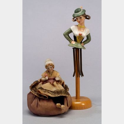 Goebel Napkin Holder and Bisque Dutch Girl Half Doll