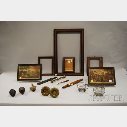 Group of Frames and Assorted Decorative Americana Items