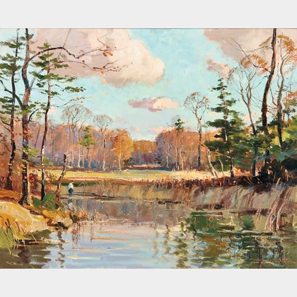Wayne Beam Morrell (American, 1923-2013) Marsh Pond in Ipswich, Massachusetts