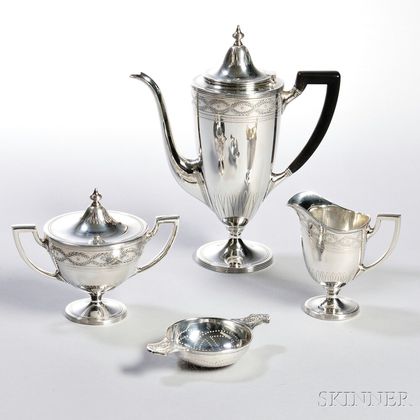 Three-piece Tiffany & Co. Winthrop Pattern Coffee Service