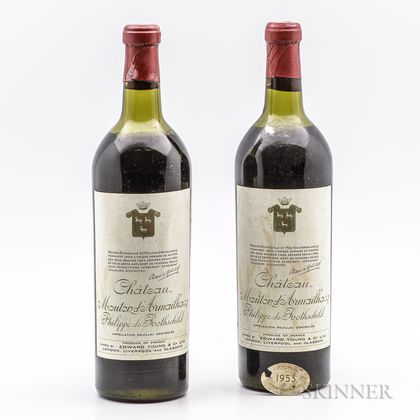 Mouton dArmailhacq 1953, 2 bottles 