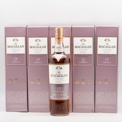 Macallan Fine Oak 17 Years Old, 5 750ml bottles (oc) 