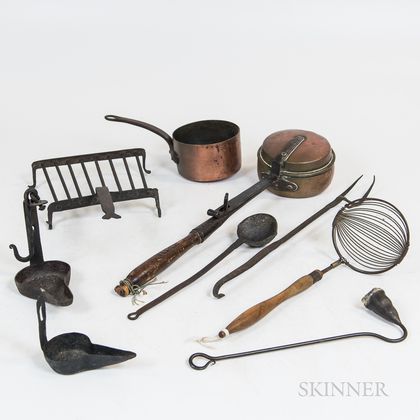 Group of Hearth Cooking Items