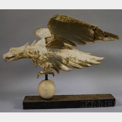 Painted Molded Copper Eagle Weather Vane with Cast Zinc Head