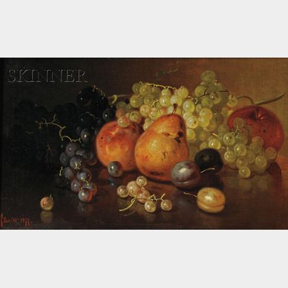 Edward Chalmers Leavitt (American, 1842-1904) Tabletop Still Life with Fruit
