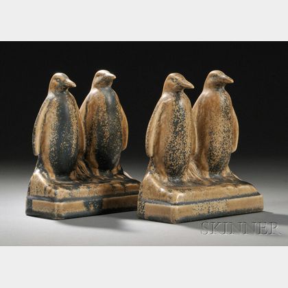Rookwood Pottery Penguin Bookends