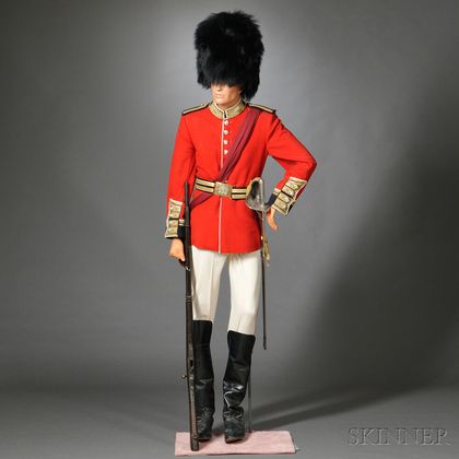 British Grenadier Mannequin with Sword and Rifle