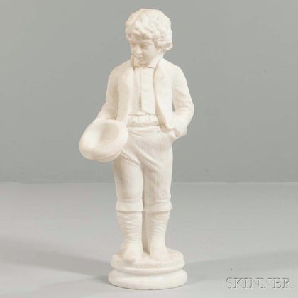 Antonio Piazza (Italian, Late 19th/Early 20th Century) Marble Figure of a Boy