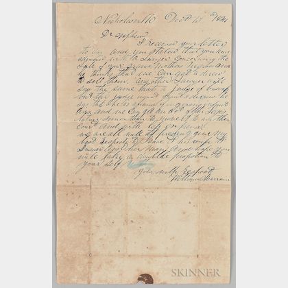 Letter Concerning the "Sale of Grandmother's Negroes,"